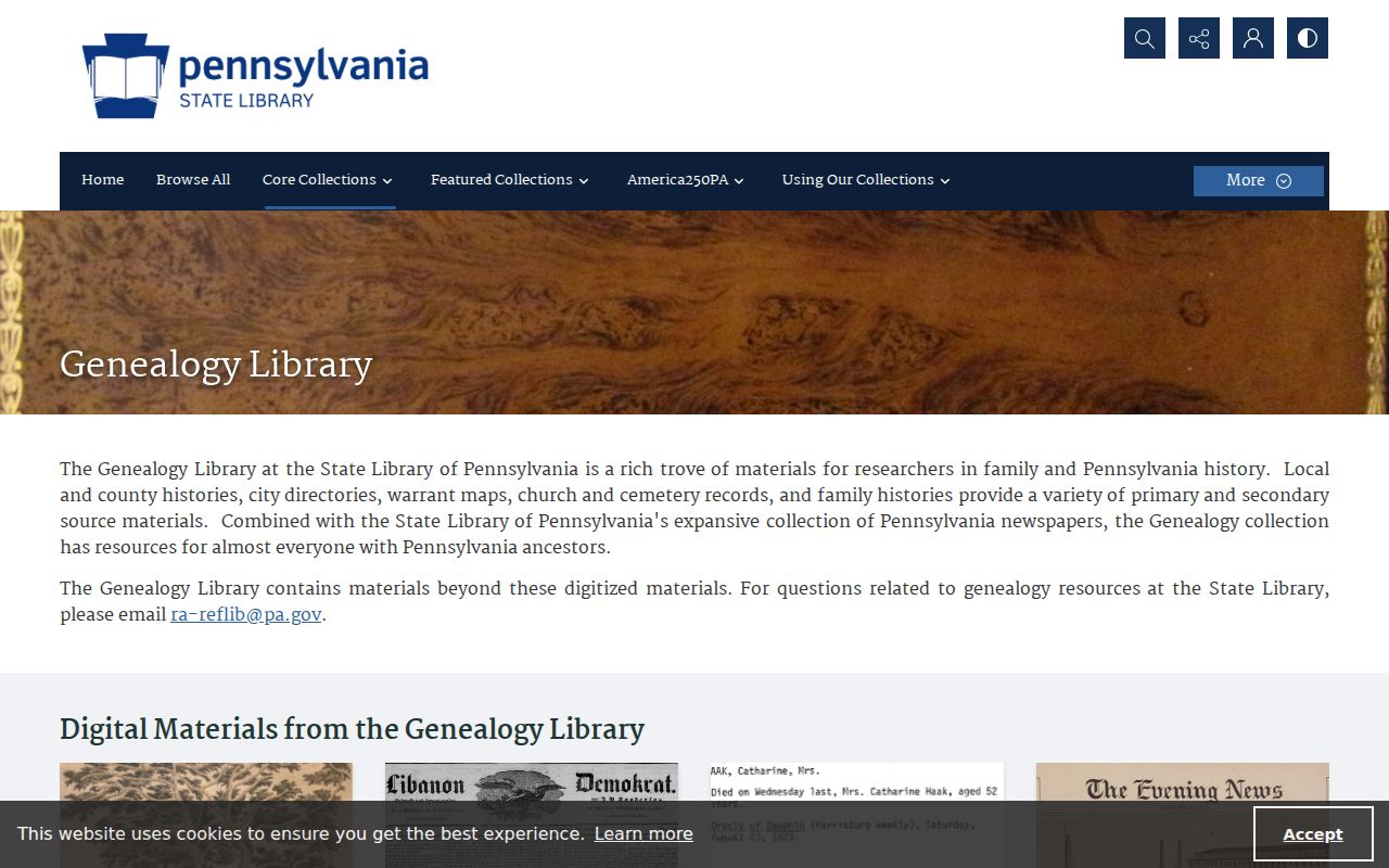 Dauphin County city directory research through the State Library of Pennsylvania genealogy collection
