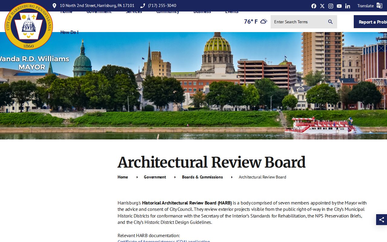 Dauphin County neighbors Harrisburg Architectural Review Board