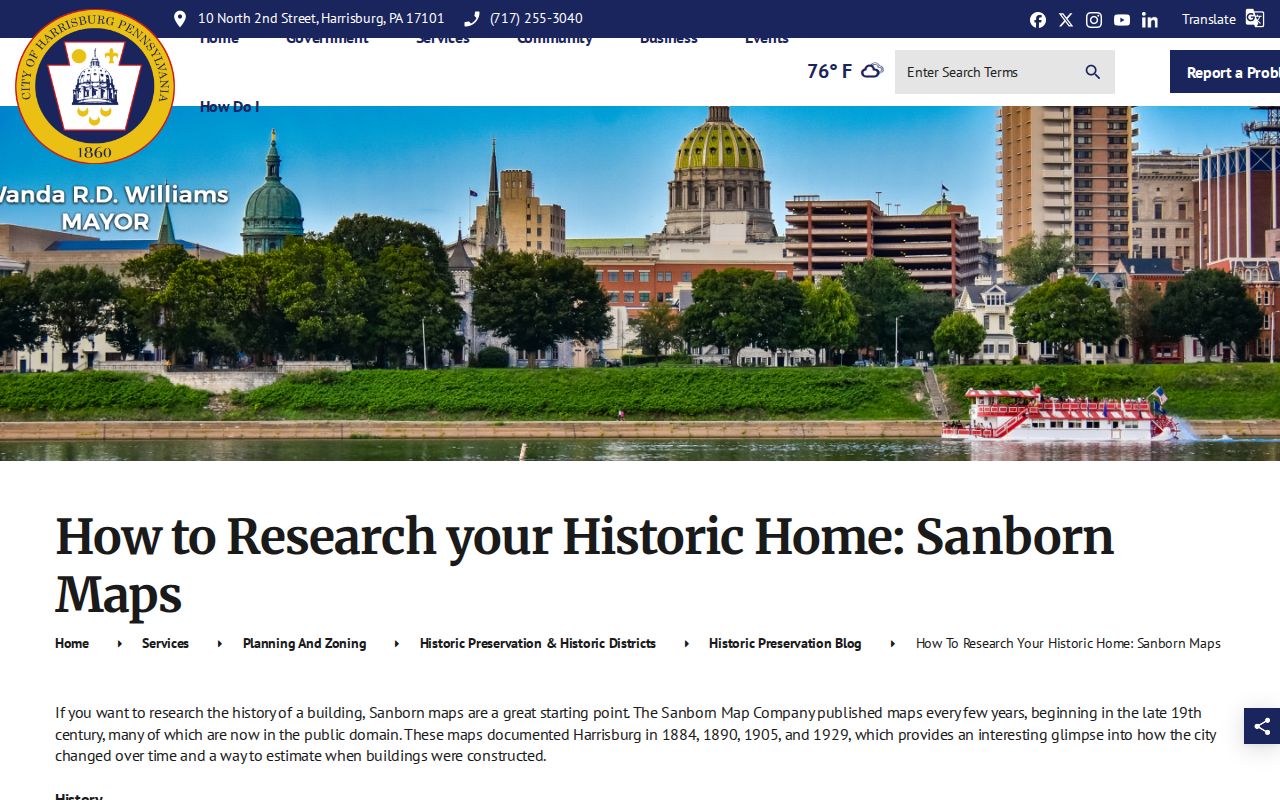 Dauphin County previous residents house-history research in the Harrisburg historic-preservation guide